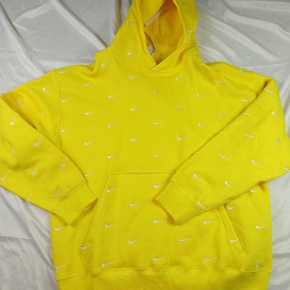 Nike NikeLab NRG All Over Swoosh Heavyweight Hoodie Yellow CJ8907